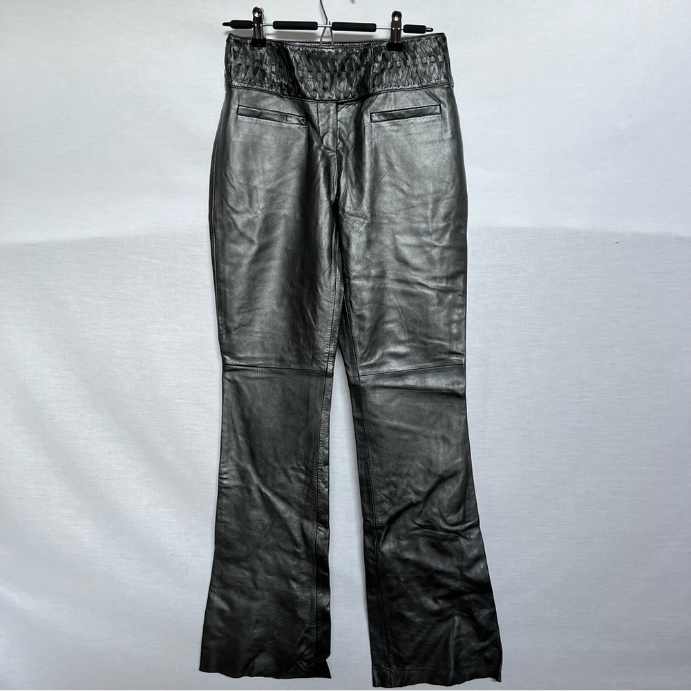 NWT Cache Pewter Leather Pants